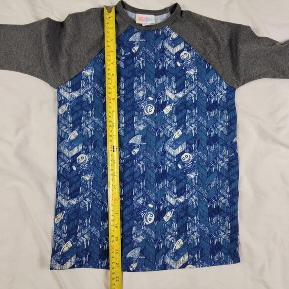 LuLaRoe Kids 8 Blue Gray Shirt The Nightmare Before Christmas Causal Outdoors - Picture 6 of 7